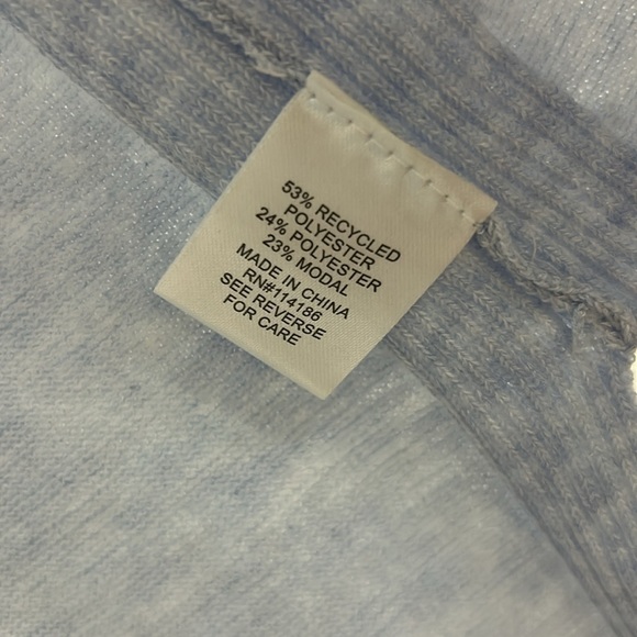 NWT Ellie light heather blue lightweight side slit open cardigan size L - Picture 3 of 6